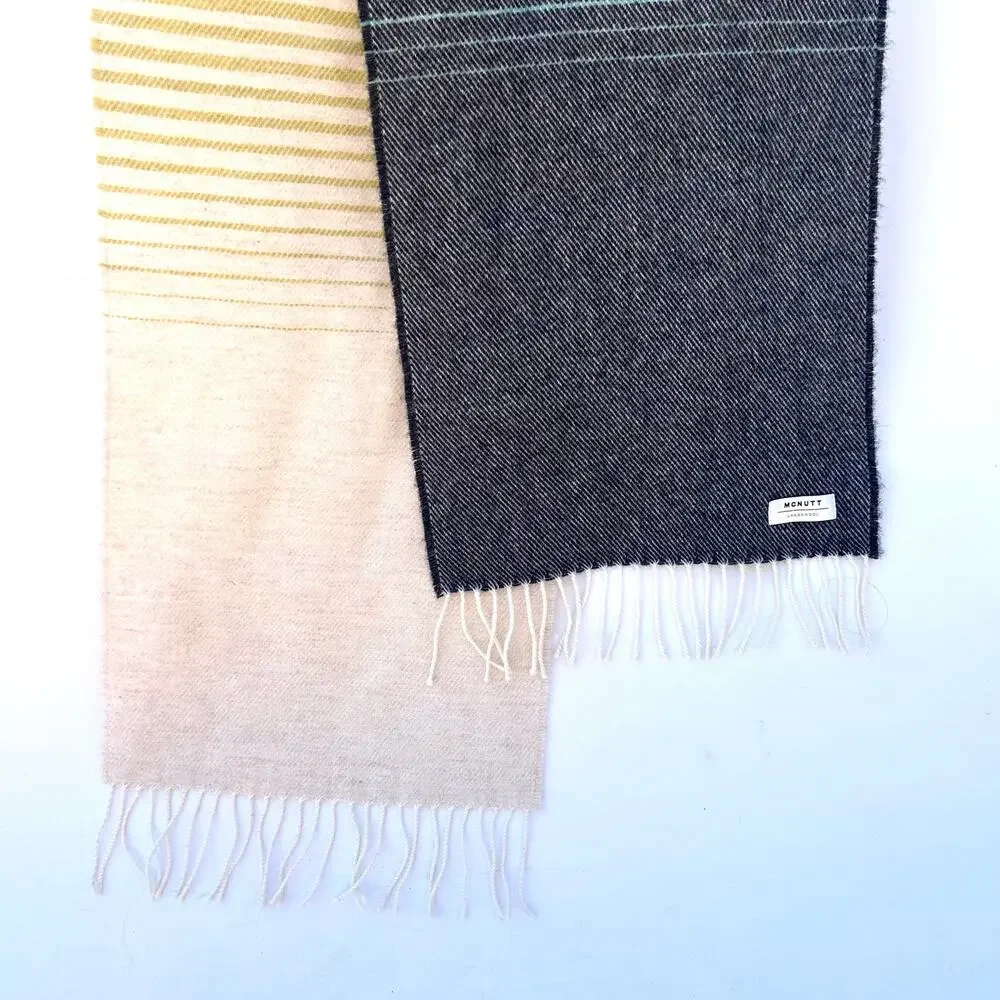 McNutt of Donegal Lambswool Jasmine Scarf Long Wide Ombre Irish Wrap Shawl